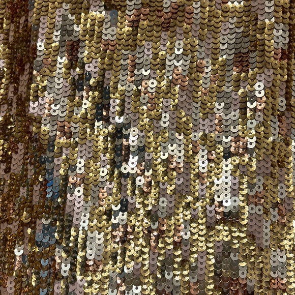 Pencey Gold Sequin Racer Back Tank Top Size XS - Picture 5 of 6